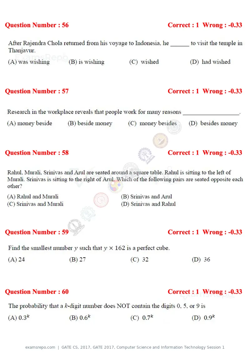 GATE CS 2017 question paper, GATE 2017, Computer Science and Information Technology Session 1, page 25 of 29
