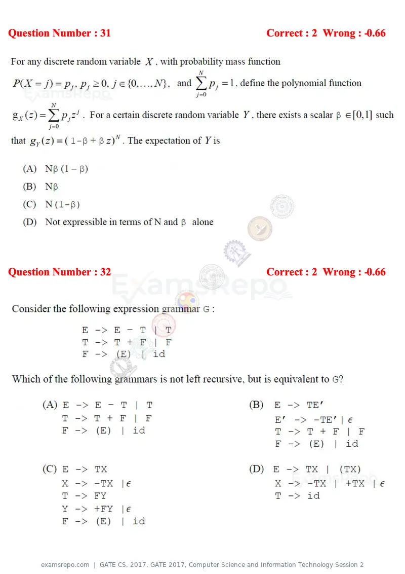 GATE CS 2017 question paper, GATE 2017, Computer Science and Information Technology Session 2, page 12 of 27
