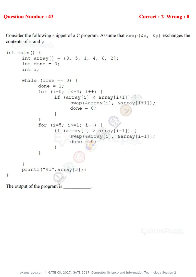 GATE CS 2017 question paper, GATE 2017, Computer Science and Information Technology Session 2, page 17 of 27