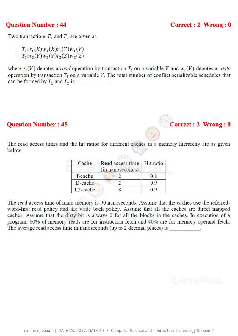 GATE CS 2017 question paper, GATE 2017, Computer Science and Information Technology Session 2, page 18 of 27