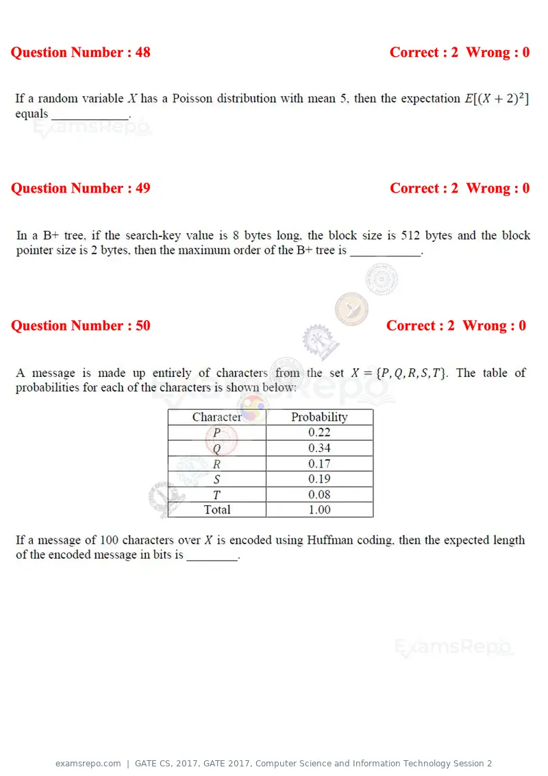 GATE CS 2017 question paper, GATE 2017, Computer Science and Information Technology Session 2, page 20 of 27