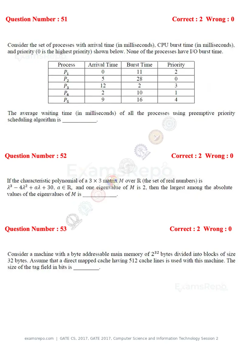 GATE CS 2017 question paper, GATE 2017, Computer Science and Information Technology Session 2, page 21 of 27