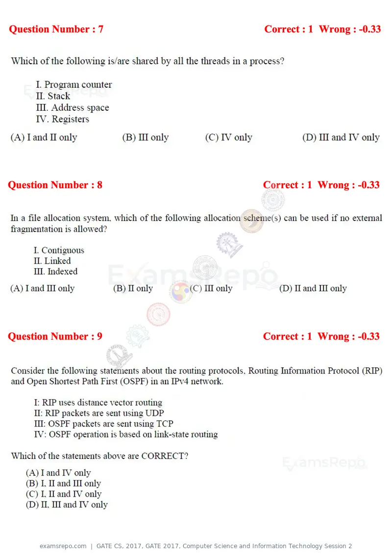 GATE CS 2017 question paper, GATE 2017, Computer Science and Information Technology Session 2, page 4 of 27