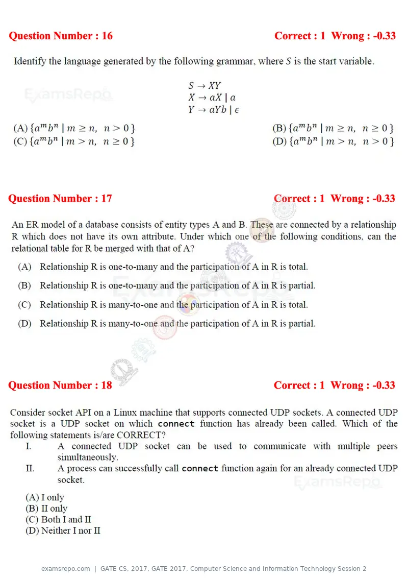 GATE CS 2017 question paper, GATE 2017, Computer Science and Information Technology Session 2, page 7 of 27