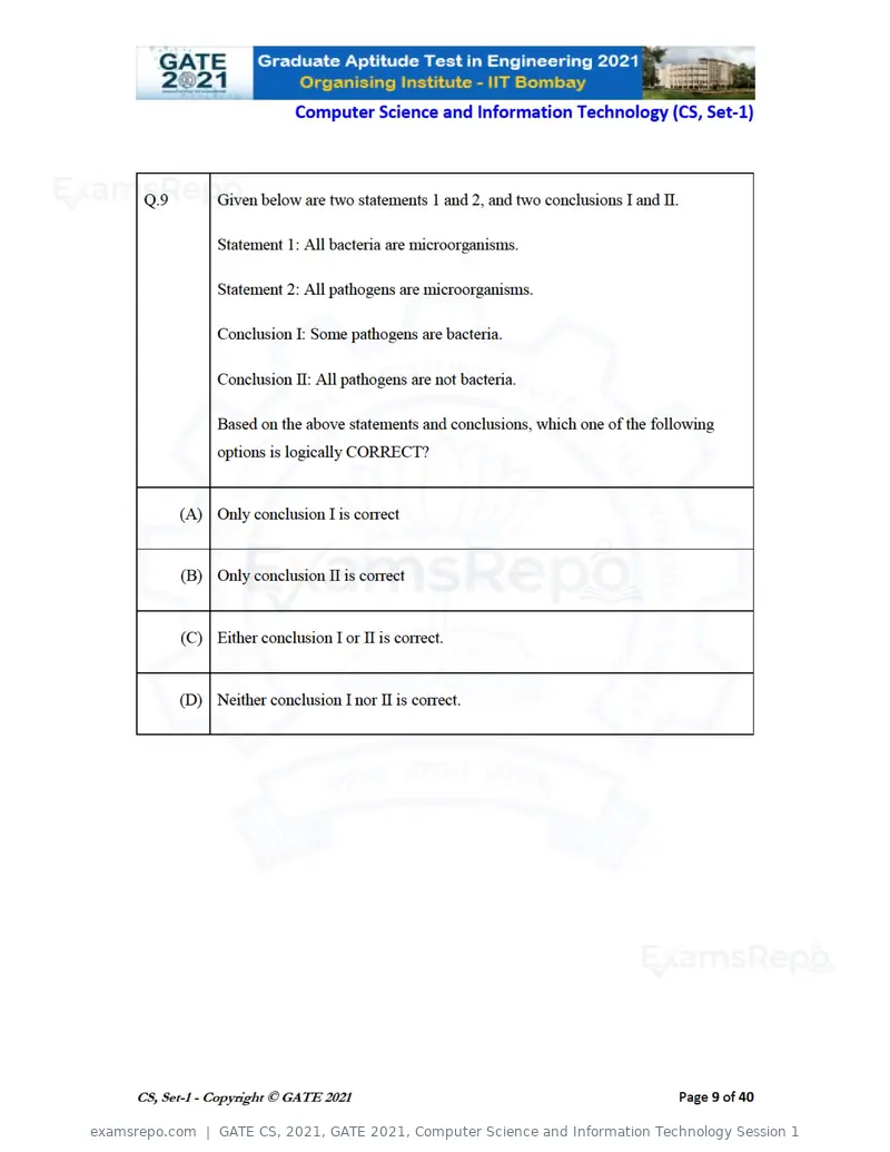GATE CS 2021 question paper, GATE 2021, Computer Science and Information Technology Session 1, page 10 of 91