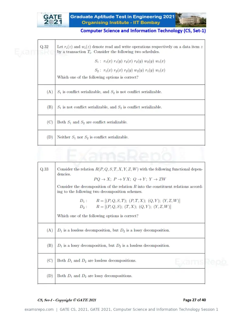 GATE CS 2021 question paper, GATE 2021, Computer Science and Information Technology Session 1, page 28 of 91