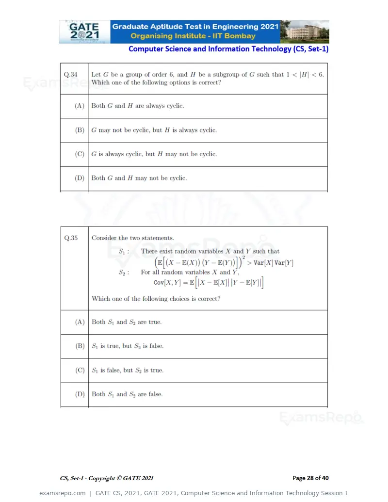 GATE CS 2021 question paper, GATE 2021, Computer Science and Information Technology Session 1, page 29 of 91