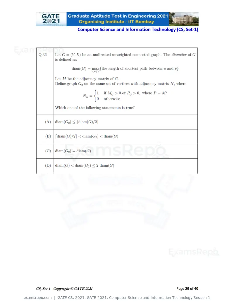 GATE CS 2021 question paper, GATE 2021, Computer Science and Information Technology Session 1, page 30 of 91