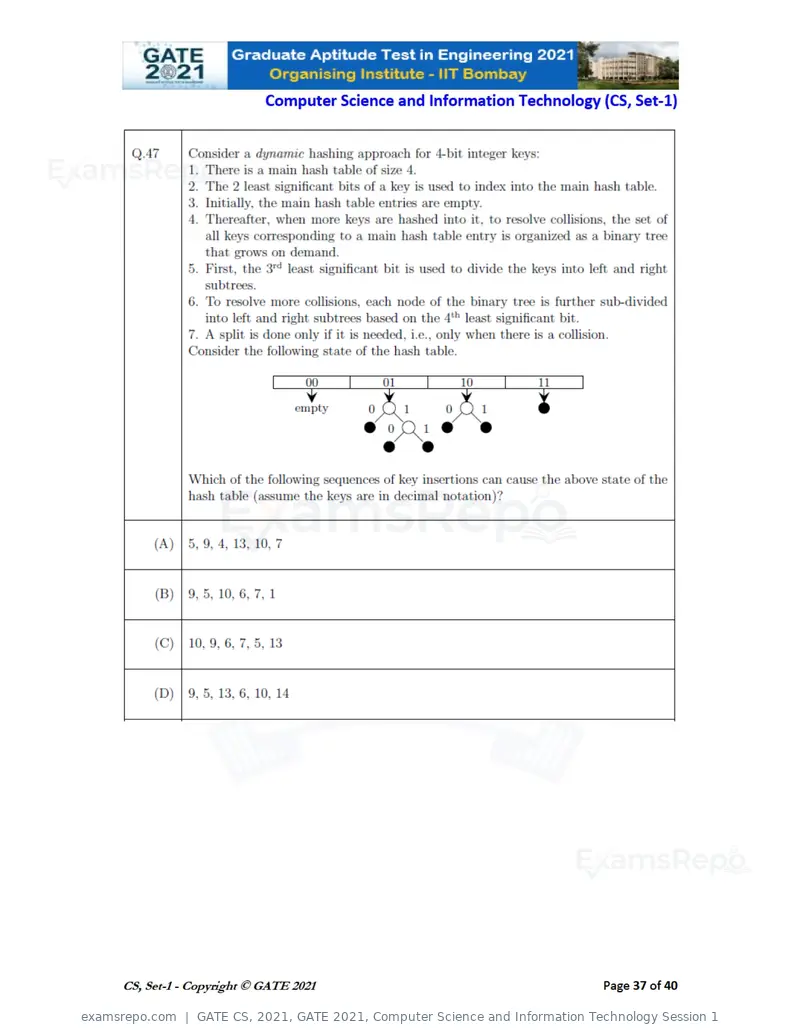 GATE CS 2021 question paper, GATE 2021, Computer Science and Information Technology Session 1, page 38 of 91