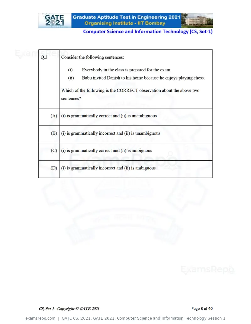 GATE CS 2021 question paper, GATE 2021, Computer Science and Information Technology Session 1, page 4 of 91