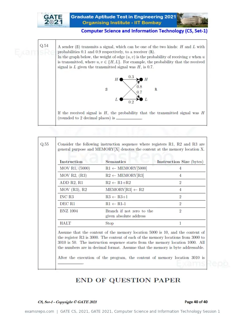 GATE CS 2021 question paper, GATE 2021, Computer Science and Information Technology Session 1, page 41 of 91