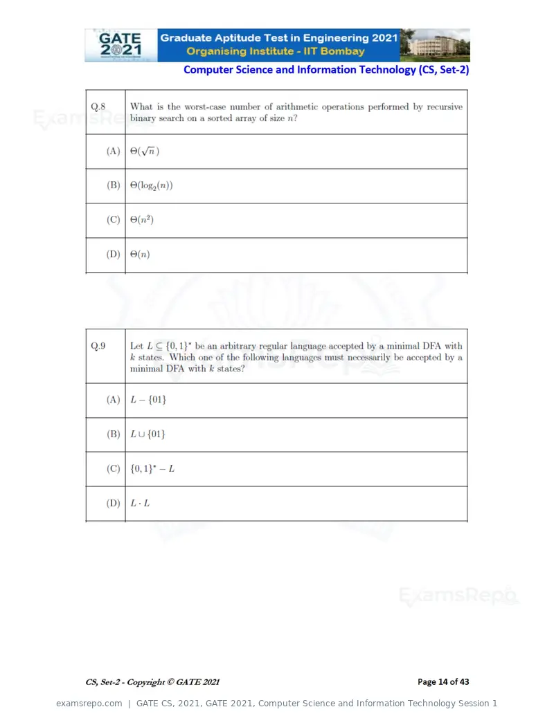 GATE CS 2021 question paper, GATE 2021, Computer Science and Information Technology Session 1, page 59 of 91