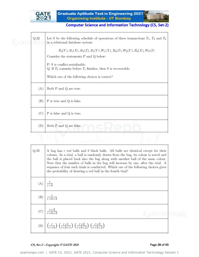GATE CS 2021 question paper, GATE 2021, Computer Science and Information Technology Session 1, page 73 of 91