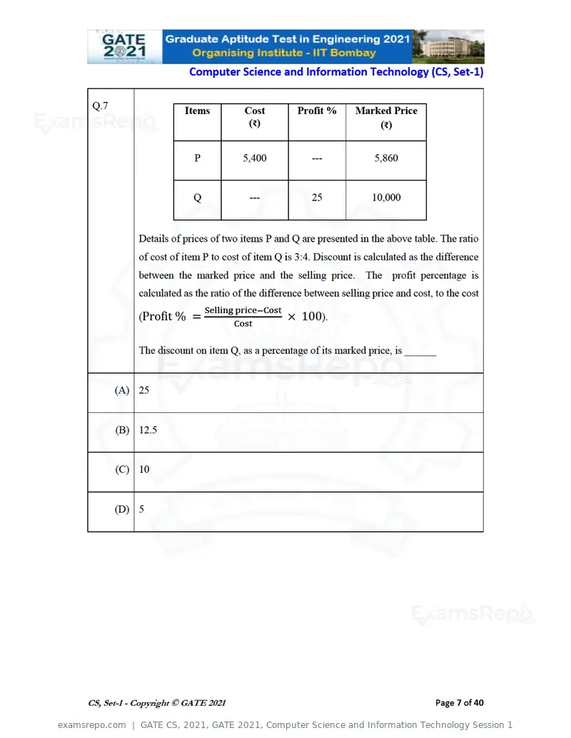 GATE CS 2021 question paper, GATE 2021, Computer Science and Information Technology Session 1, page 8 of 91