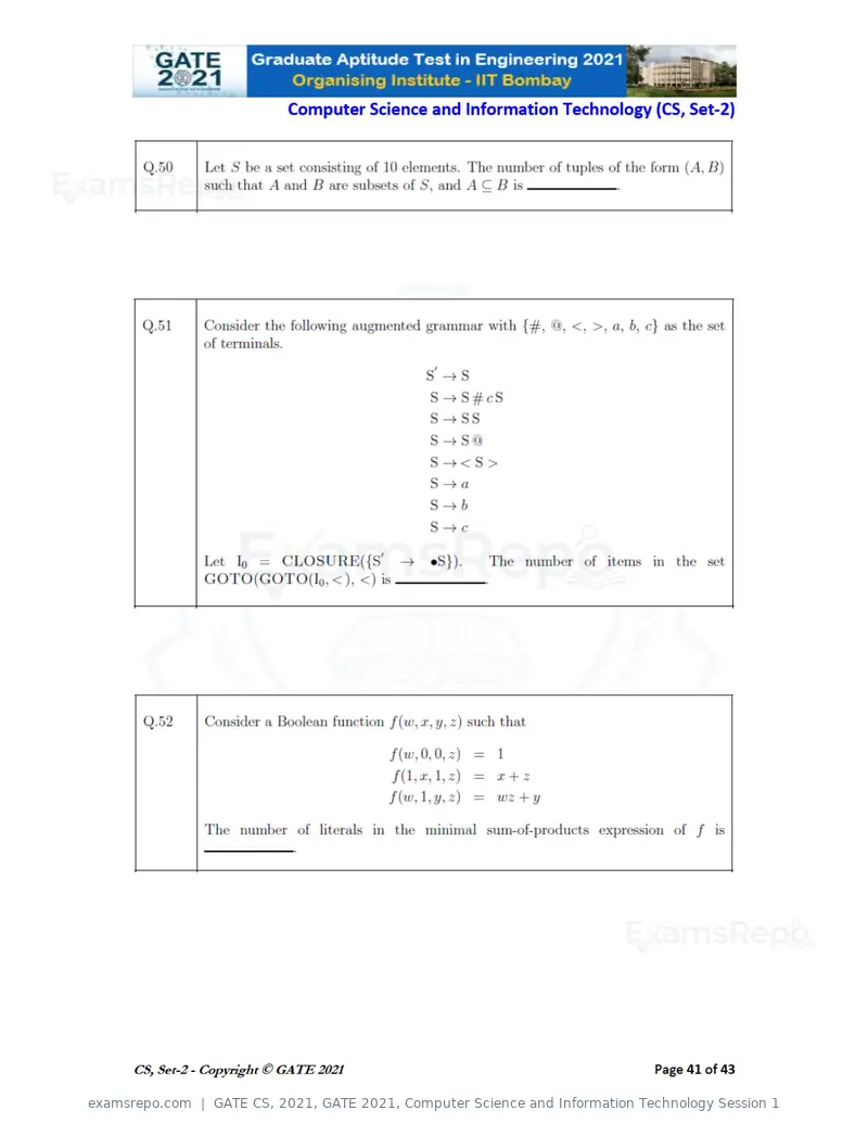 GATE CS 2021 question paper, GATE 2021, Computer Science and Information Technology Session 1, page 86 of 91