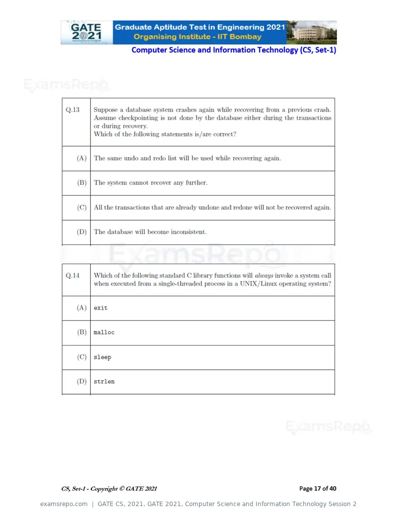 GATE CS 2021 question paper, GATE 2021, Computer Science and Information Technology Session 2, page 18 of 91