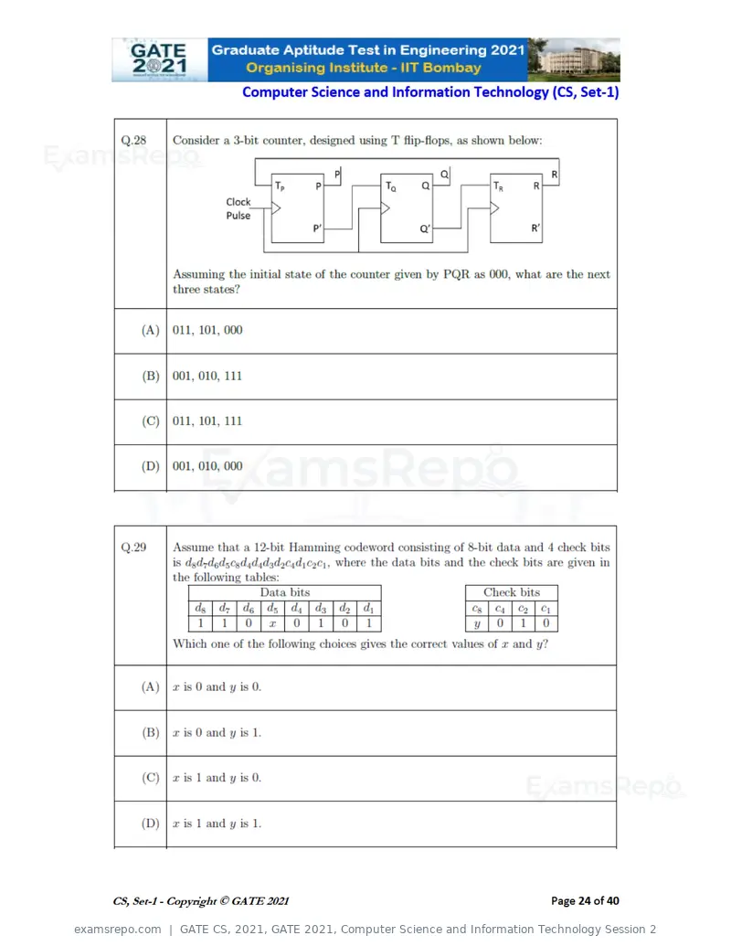 GATE CS 2021 question paper, GATE 2021, Computer Science and Information Technology Session 2, page 25 of 91