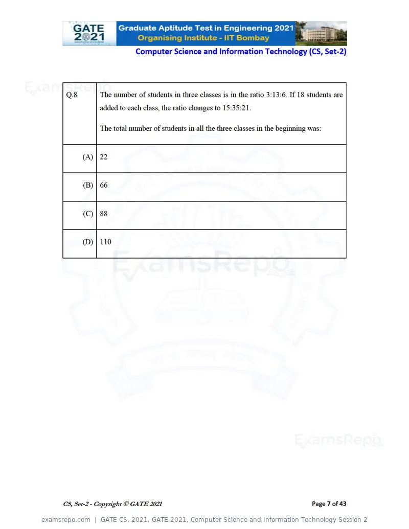 GATE CS 2021 question paper, GATE 2021, Computer Science and Information Technology Session 2, page 52 of 91
