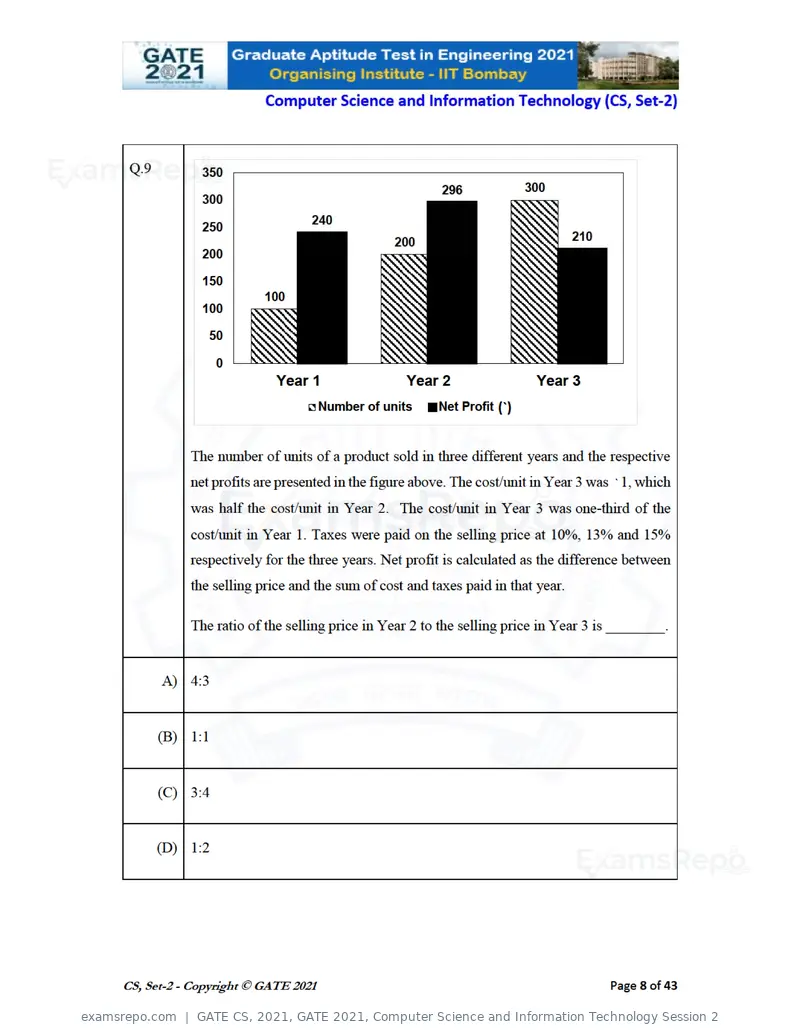 GATE CS 2021 question paper, GATE 2021, Computer Science and Information Technology Session 2, page 53 of 91