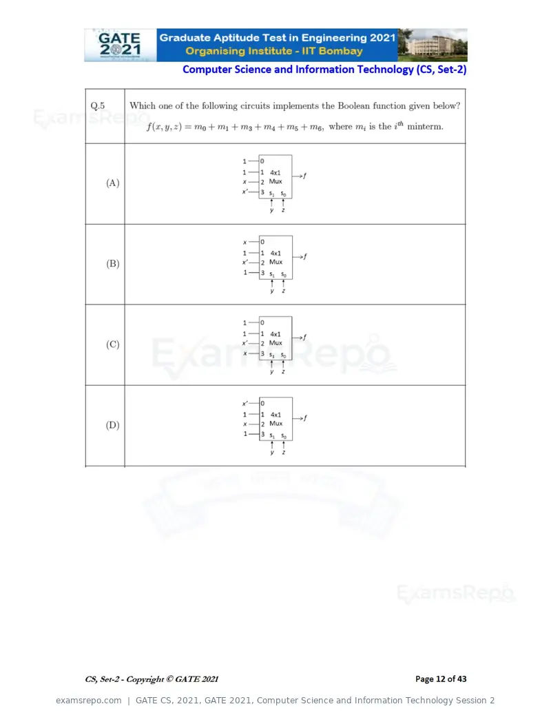 GATE CS 2021 question paper, GATE 2021, Computer Science and Information Technology Session 2, page 57 of 91