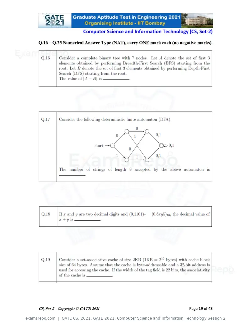 GATE CS 2021 question paper, GATE 2021, Computer Science and Information Technology Session 2, page 64 of 91