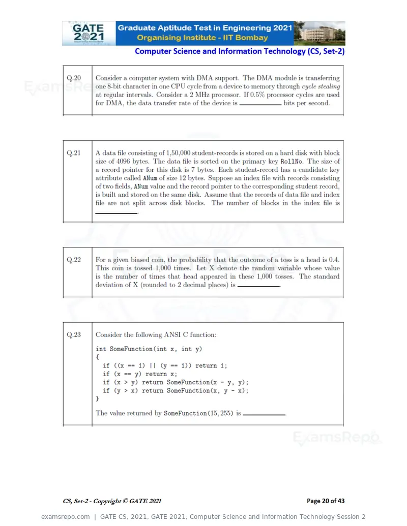 GATE CS 2021 question paper, GATE 2021, Computer Science and Information Technology Session 2, page 65 of 91