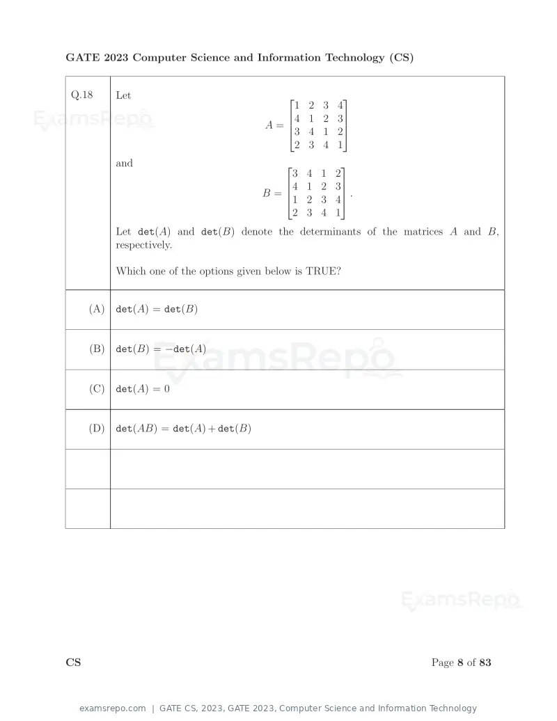 GATE CS 2023 question paper, GATE 2023, Computer Science and Information Technology, page 15 of 69