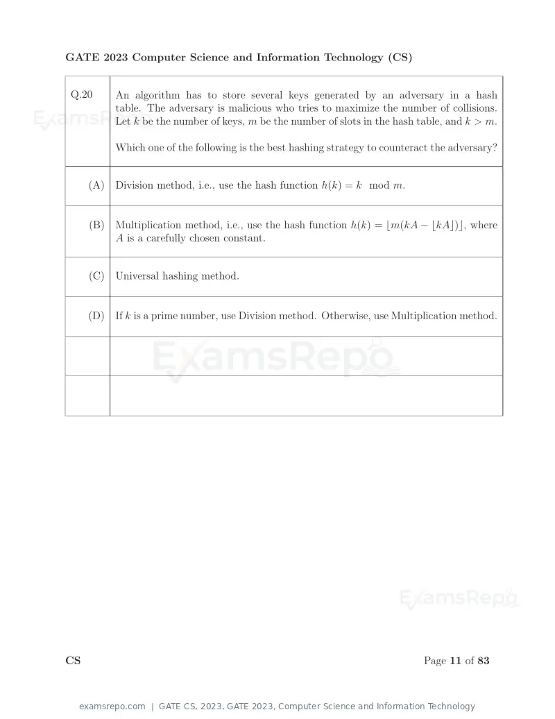 GATE CS 2023 question paper, GATE 2023, Computer Science and Information Technology, page 18 of 69