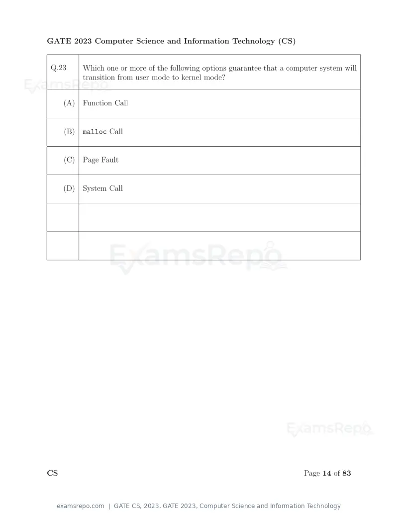 GATE CS 2023 question paper, GATE 2023, Computer Science and Information Technology, page 21 of 69