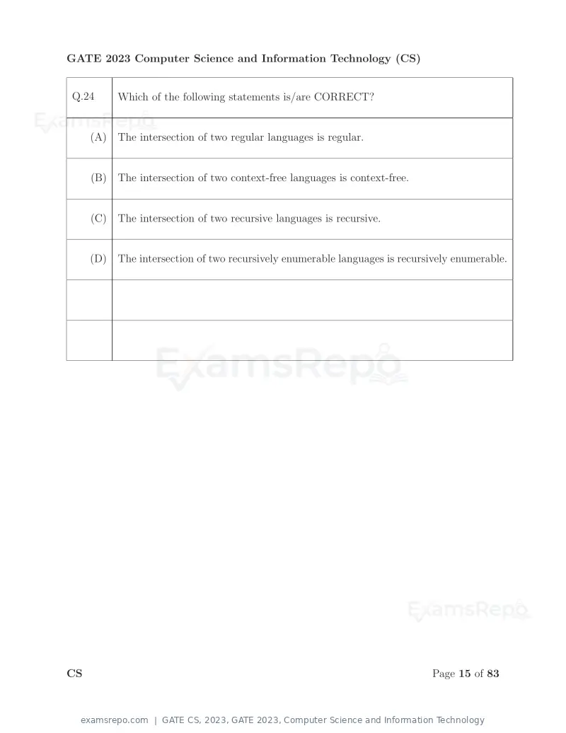 GATE CS 2023 question paper, GATE 2023, Computer Science and Information Technology, page 22 of 69