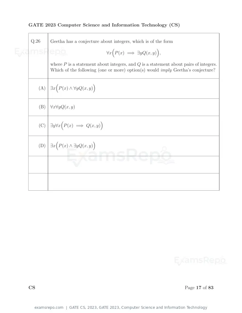 GATE CS 2023 question paper, GATE 2023, Computer Science and Information Technology, page 24 of 69