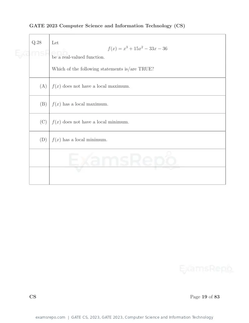 GATE CS 2023 question paper, GATE 2023, Computer Science and Information Technology, page 26 of 69