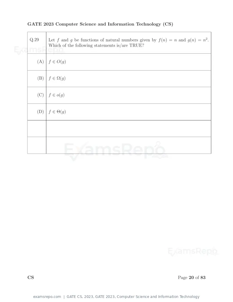 GATE CS 2023 question paper, GATE 2023, Computer Science and Information Technology, page 27 of 69