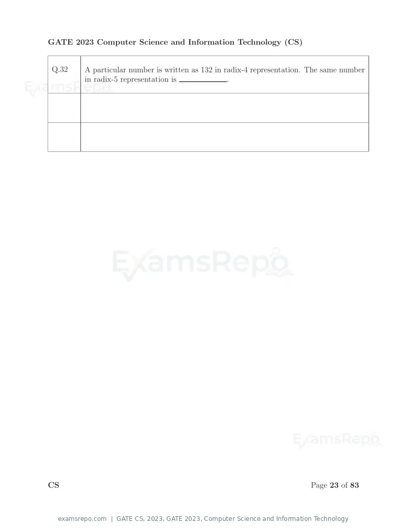 GATE CS 2023 question paper, GATE 2023, Computer Science and Information Technology, page 30 of 69