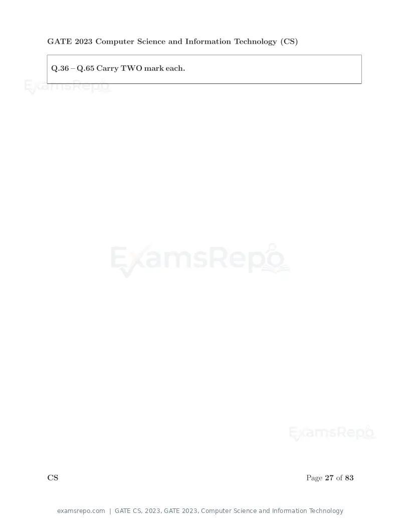 GATE CS 2023 question paper, GATE 2023, Computer Science and Information Technology, page 34 of 69