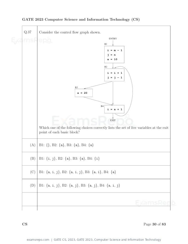 GATE CS 2023 question paper, GATE 2023, Computer Science and Information Technology, page 37 of 69