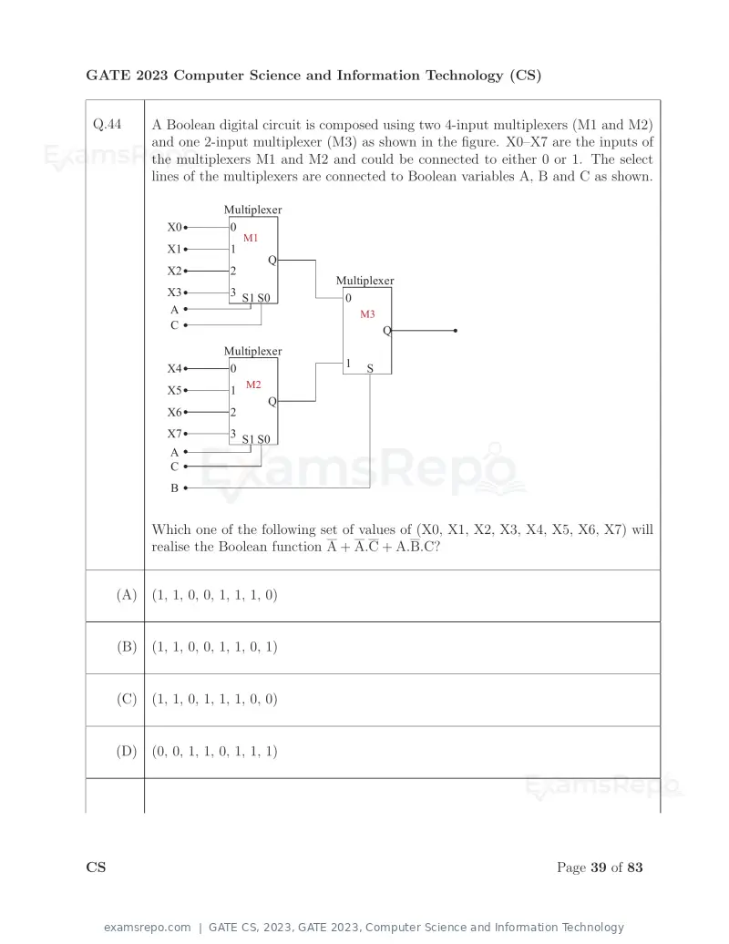 GATE CS 2023 question paper, GATE 2023, Computer Science and Information Technology, page 46 of 69