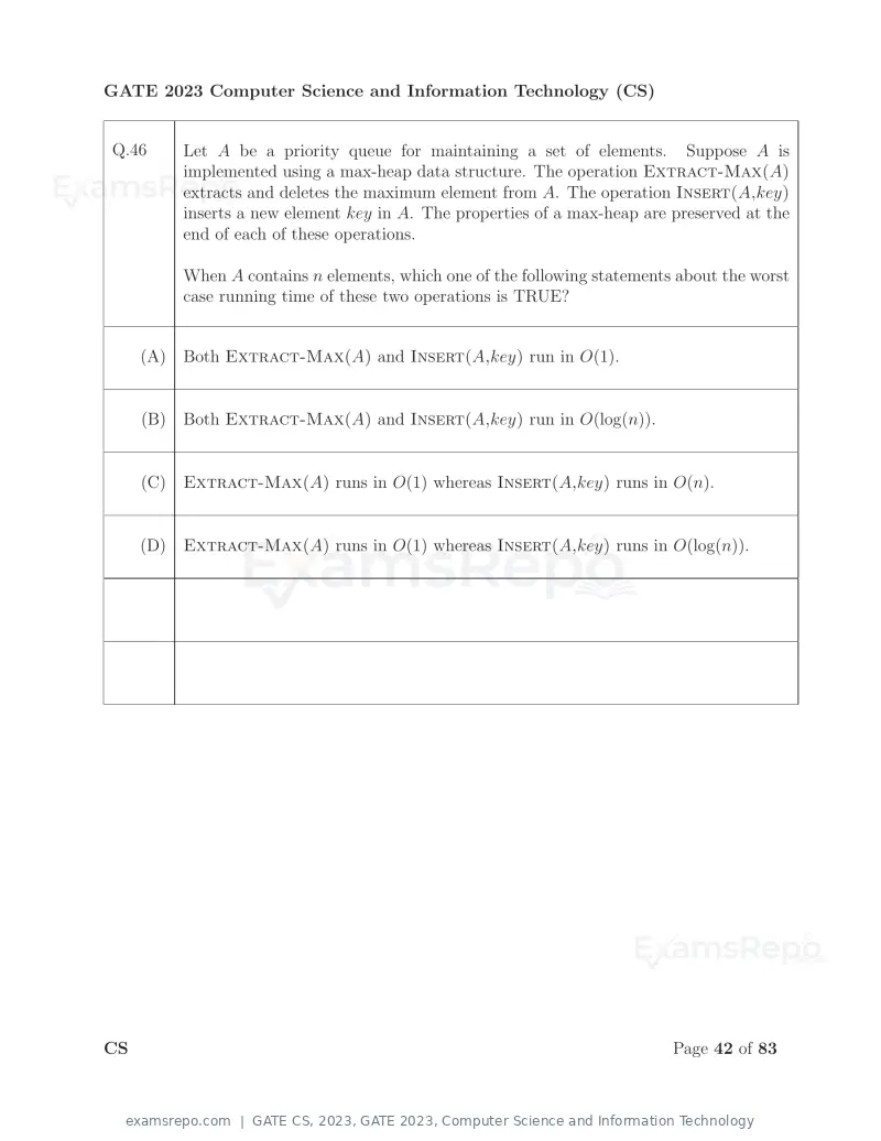 GATE CS 2023 question paper, GATE 2023, Computer Science and Information Technology, page 49 of 69