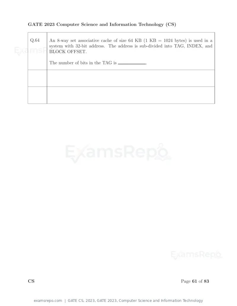 GATE CS 2023 question paper, GATE 2023, Computer Science and Information Technology, page 68 of 69