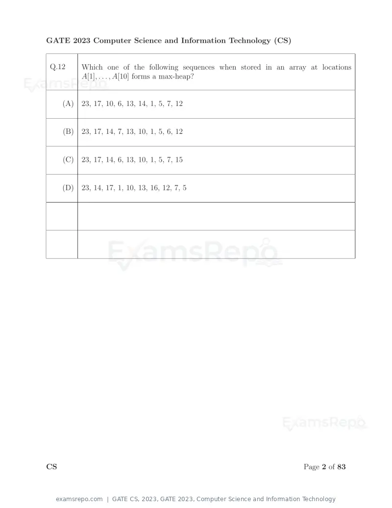 GATE CS 2023 question paper, GATE 2023, Computer Science and Information Technology, page 9 of 69