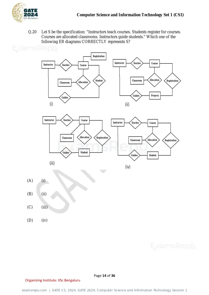 GATE CS 2024 question paper, GATE 2024, Computer Science and Information Technology Session 1, page 14 of 36