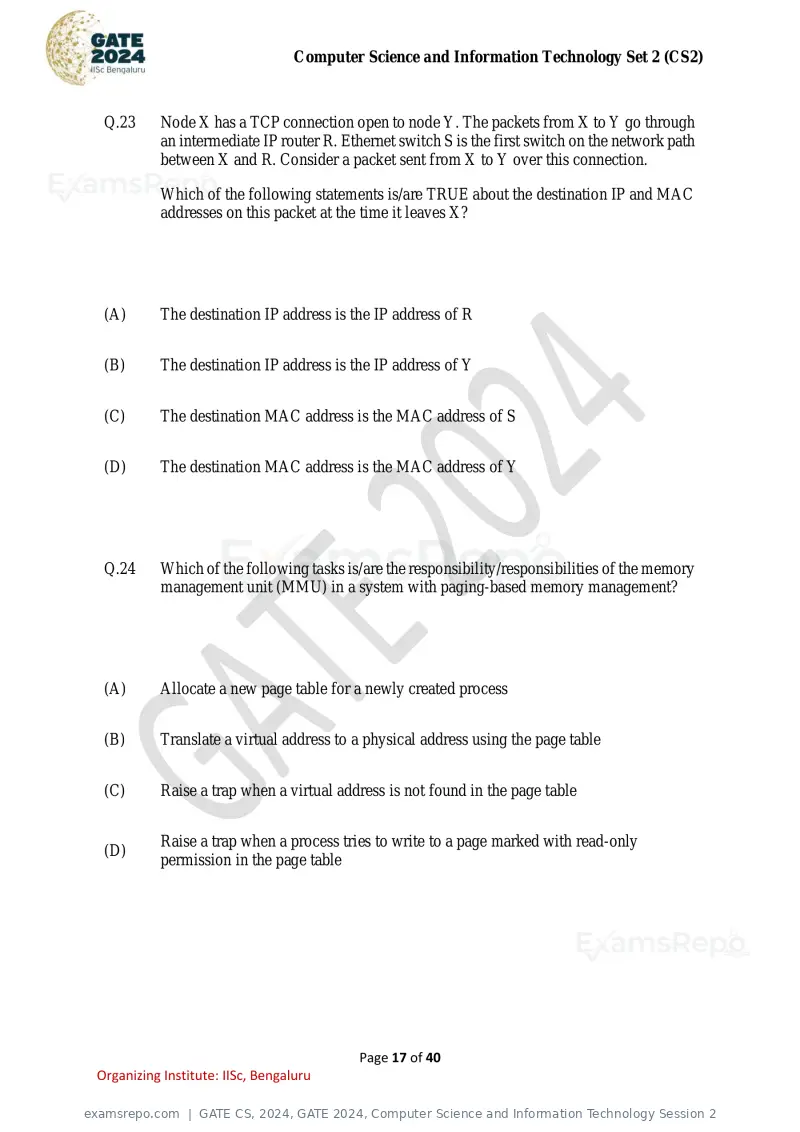 GATE CS 2024 question paper, GATE 2024, Computer Science and Information Technology Session 2, page 17 of 40