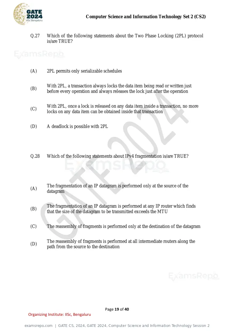 GATE CS 2024 question paper, GATE 2024, Computer Science and Information Technology Session 2, page 19 of 40