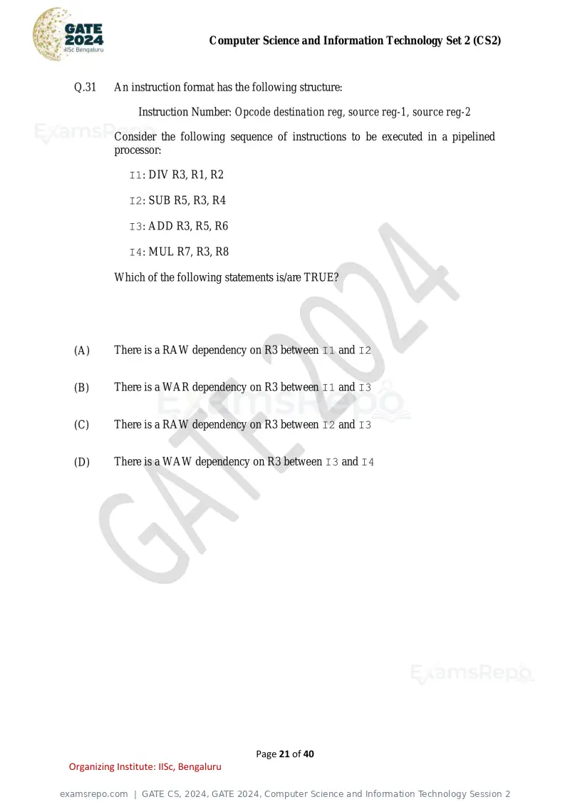 GATE CS 2024 question paper, GATE 2024, Computer Science and Information Technology Session 2, page 21 of 40