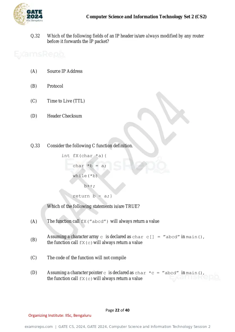 GATE CS 2024 question paper, GATE 2024, Computer Science and Information Technology Session 2, page 22 of 40