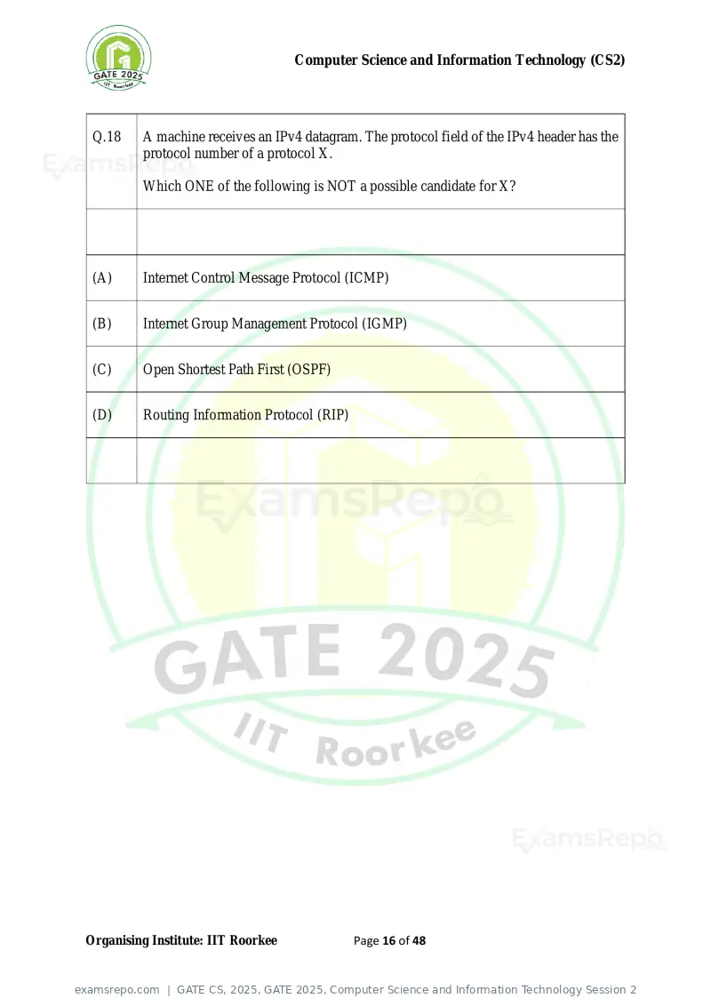 GATE CS 2025 question paper, GATE 2025, Computer Science and Information Technology Session 2, page 16 of 48