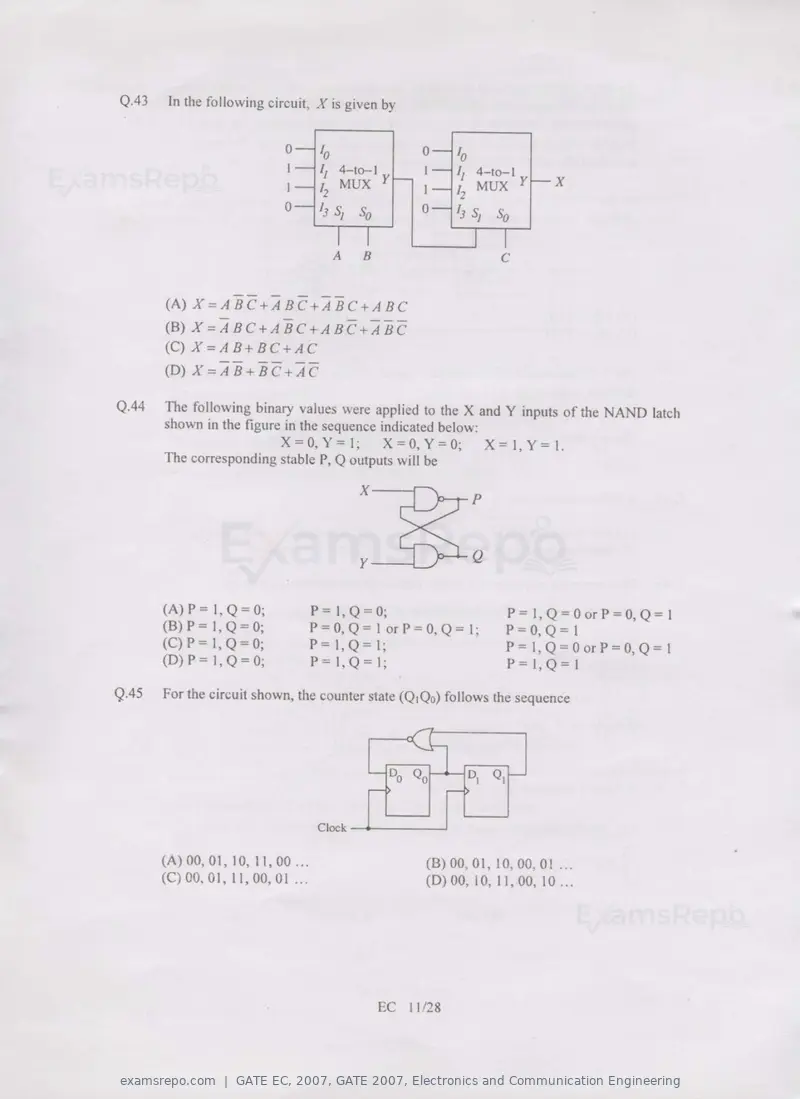 GATE EC 2007 question paper, GATE 2007, Electronics and Communication Engineering, page 11 of 22