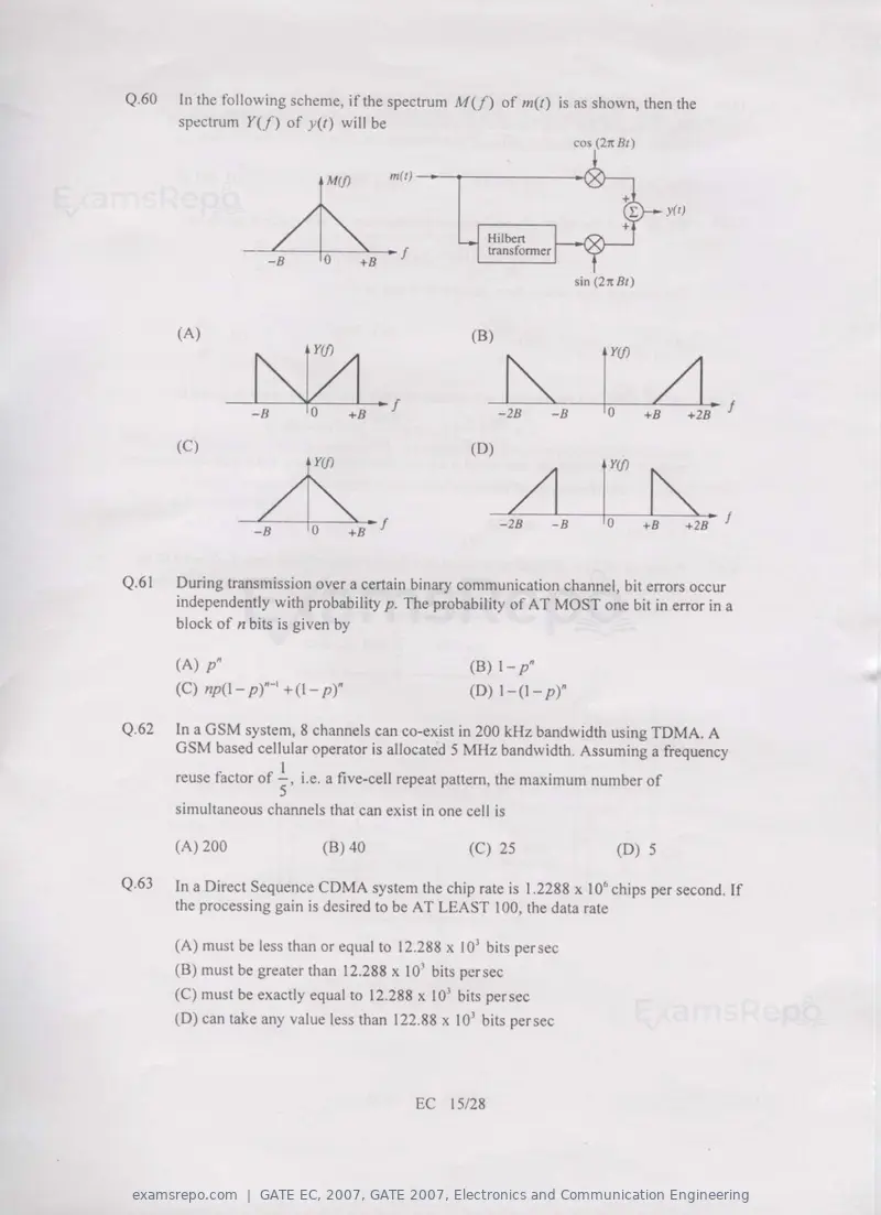 GATE EC 2007 question paper, GATE 2007, Electronics and Communication Engineering, page 15 of 22