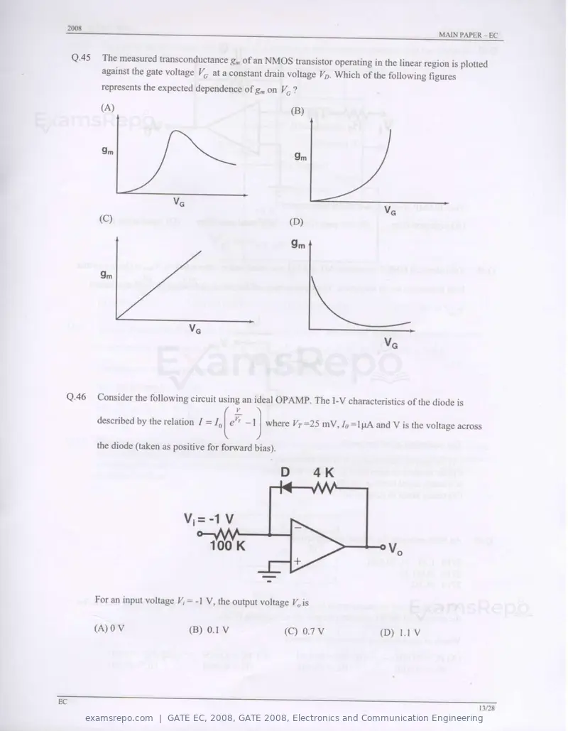 GATE EC 2008 question paper, GATE 2008, Electronics and Communication Engineering, page 13 of 24