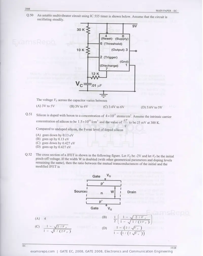 GATE EC 2008 question paper, GATE 2008, Electronics and Communication Engineering, page 15 of 24